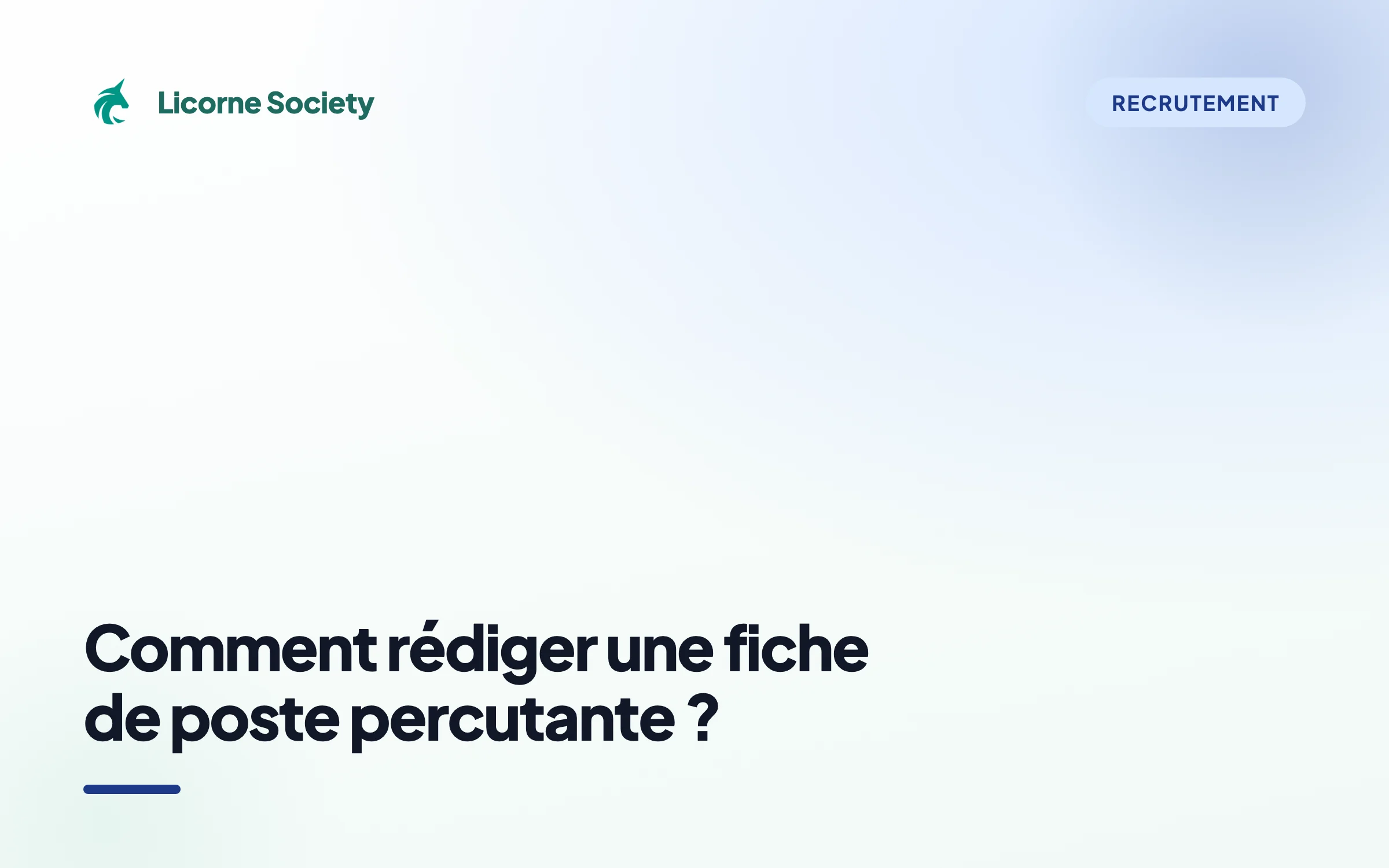 Comment rédiger une fiche de poste percutante ? (Guide 2026)